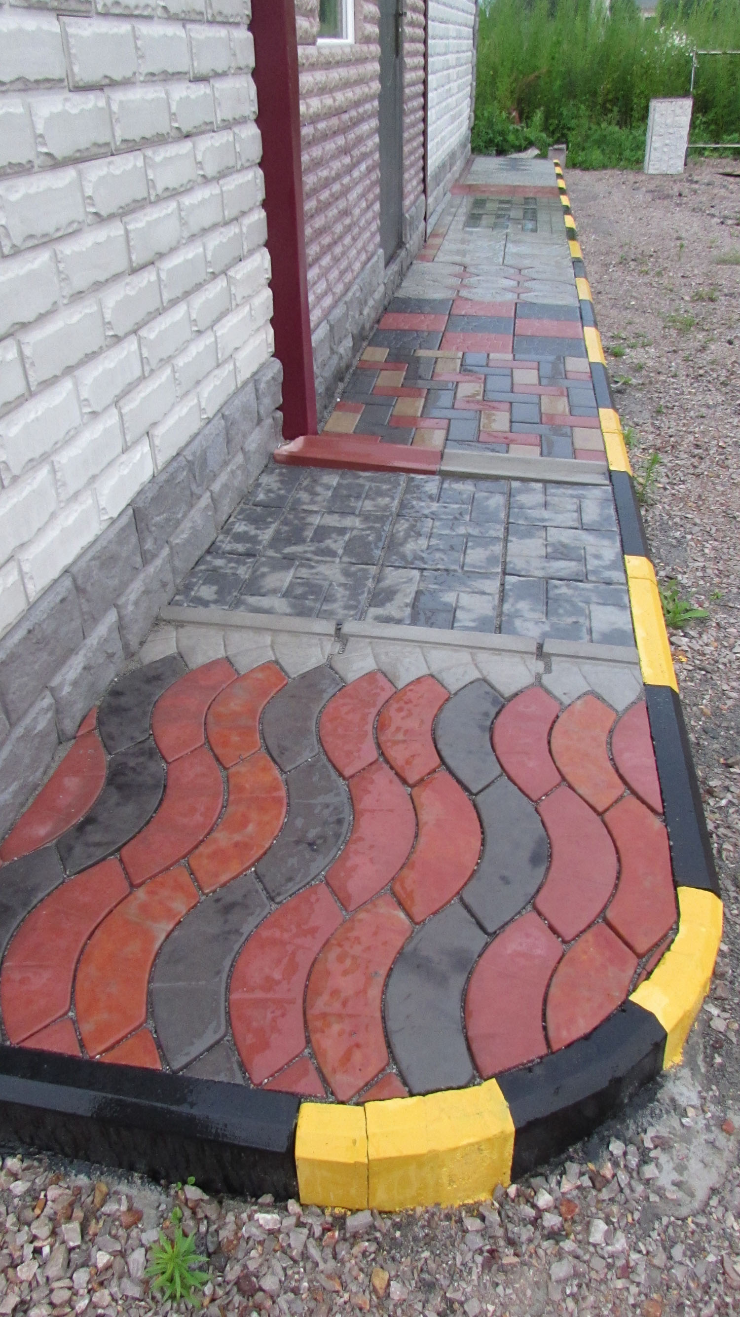 Образцы уложенной тротуарной плитки